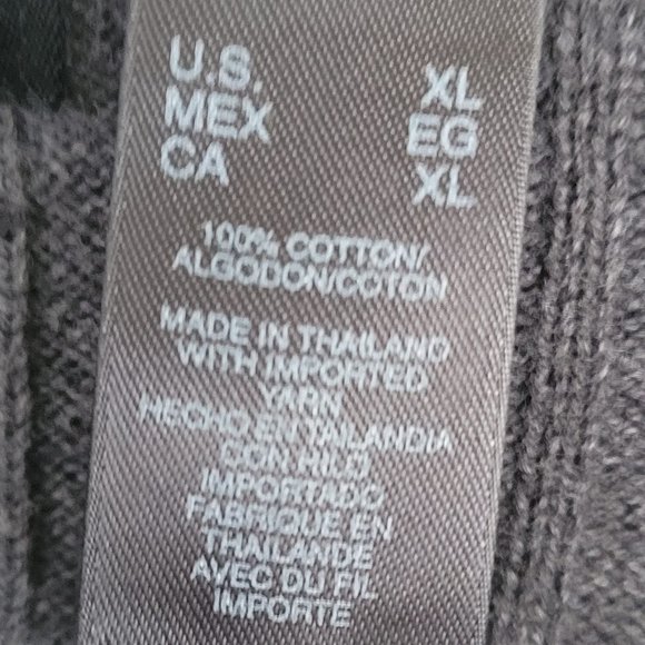 NWOT Men's Claiborne Grey Sweater Size XL - Picture 2 of 12